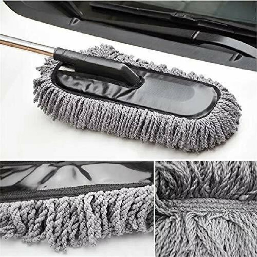 Microfiber Car Duster Wash Mop With Extendable Handle For Exterior