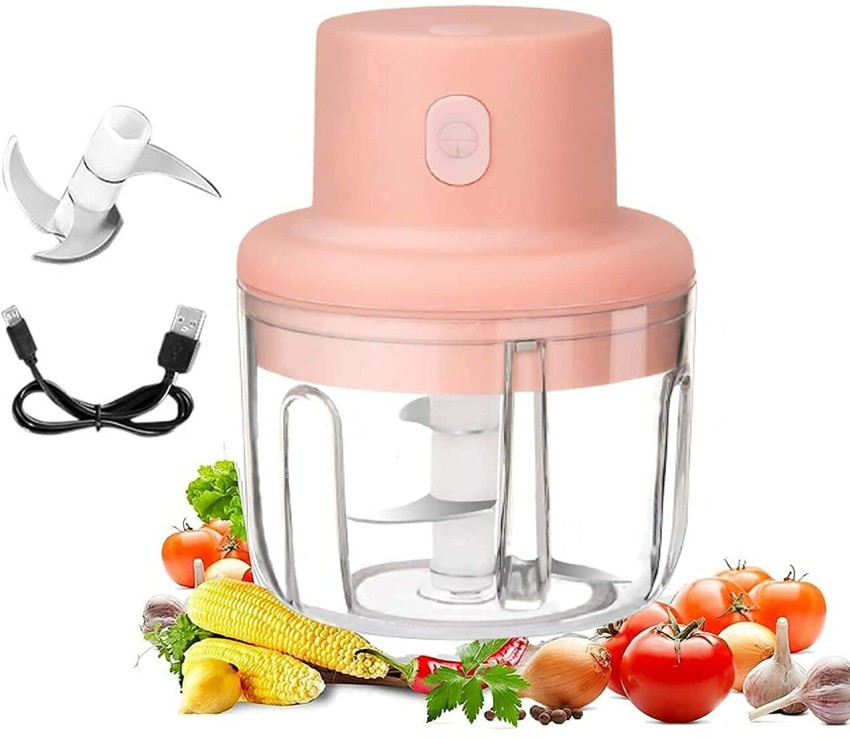 1pc, Electric Mini Food Chopper, Portable Food Processor, Vegetable Chopper  Onion Mincer, Cordless Meat Grinder With USB Charging For Vegetable, Peppe