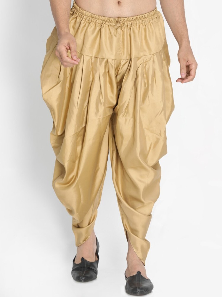 Buy Sethukrishna Men Golden Embroidered Dhoti Pant Online at Best Price |  Distacart