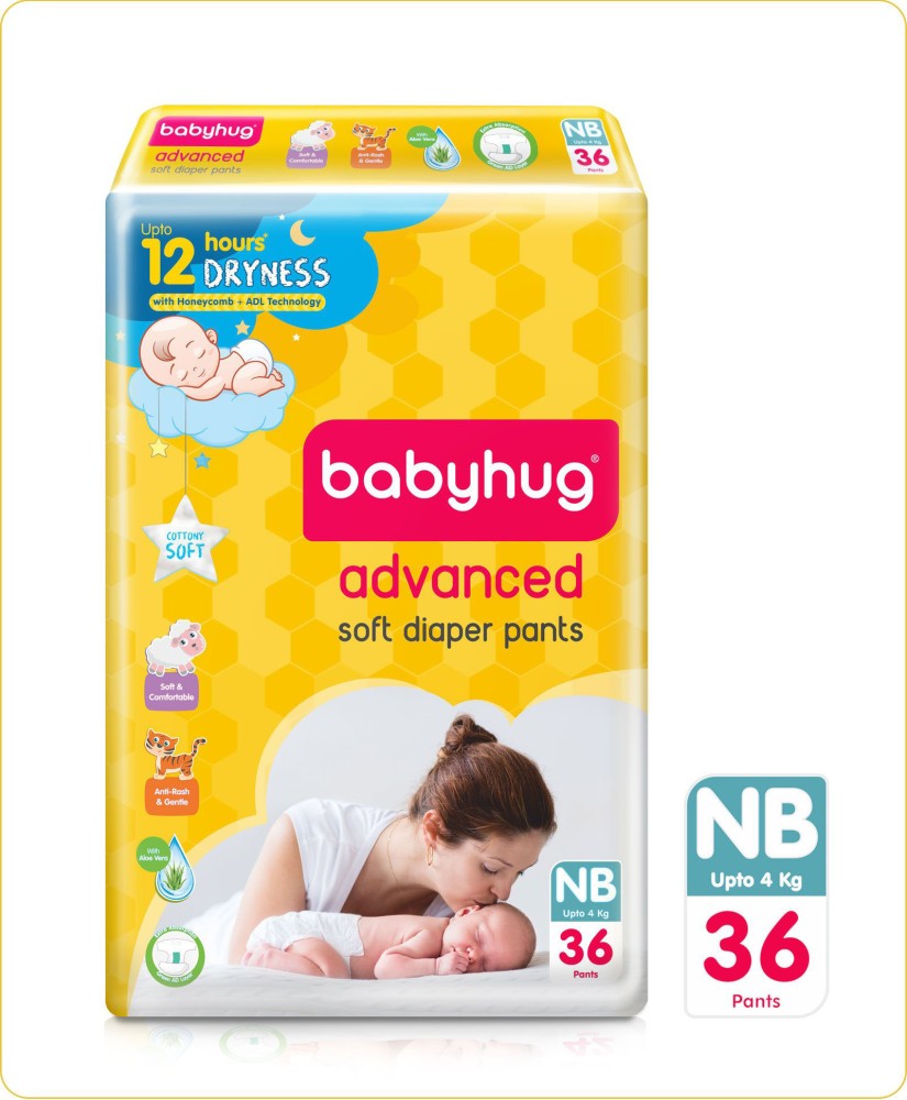 White Easy To Wear Lightweight Smooth Texture New Born Babyhug Baby Diapers  at Best Price in Jaunpur | Yashu Distributors