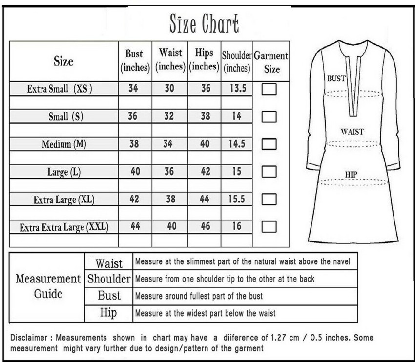 Aggregate 162+ indian ladies kurti size chart super hot - netgroup.edu.vn