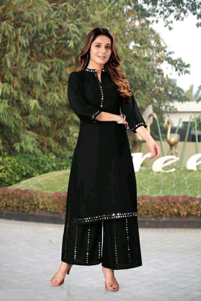 Buy Black Festival Palazzo Salwar Kameez Online : 169928 -