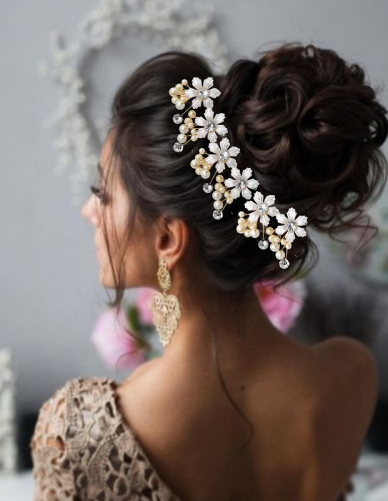 Stylish Hair Accessories, Flower Hair Gajra For Women And Girls Hair Chain  Price in India - Buy Stylish Hair Accessories, Flower Hair Gajra For Women  And Girls Hair Chain online at 