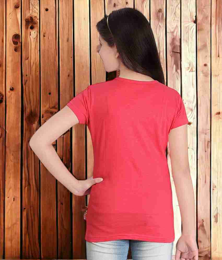 Flipkart KIDDY STAR Girls Typography Cotton Blend T Shirt