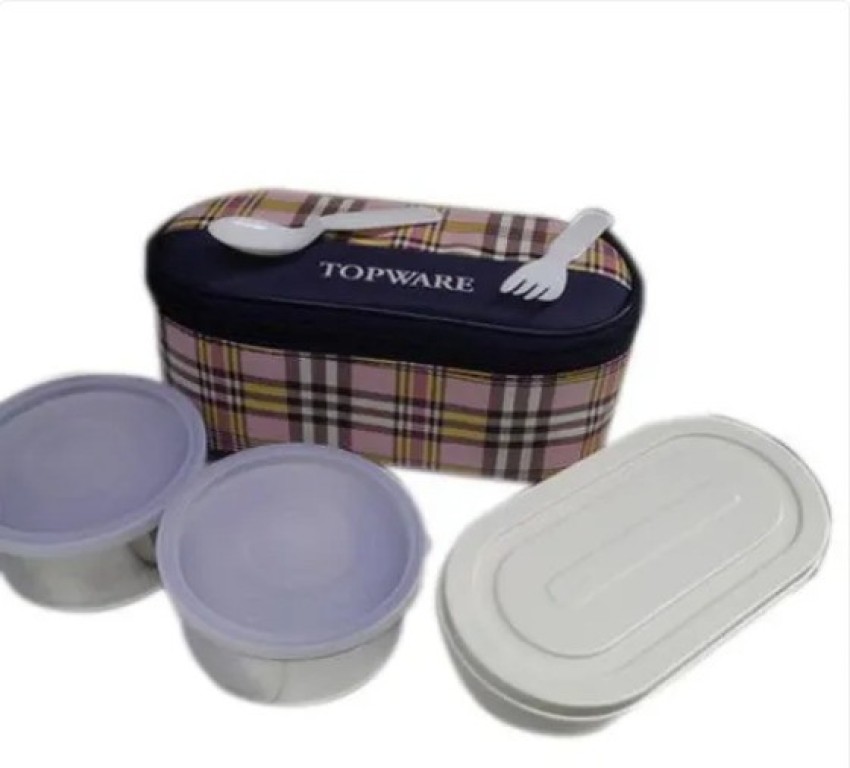 Topwere Topware Combo Steel Lunch Pack With Bag 3 Containers Lunch Box (750  ml,) 3 Containers Lunch Box - Price History