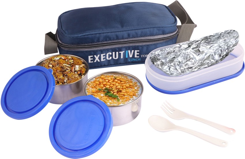 Topware Executive 3 container lunchbox set blue