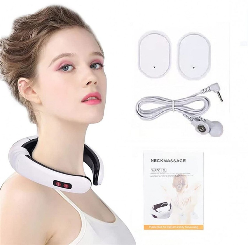 Electric Tens Unit Neck Massager Magnetic Pulse Therapy Vertebra