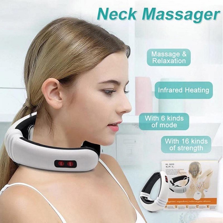 Neck Massager with Heat, Pain Relief, Cordless Intelligent Massager for Neck  Relax, 4 Pads, 4 Modes 10 Levels Portable Deep Tissue Trigger Point Massager,  Heated Neck Massage Therapy