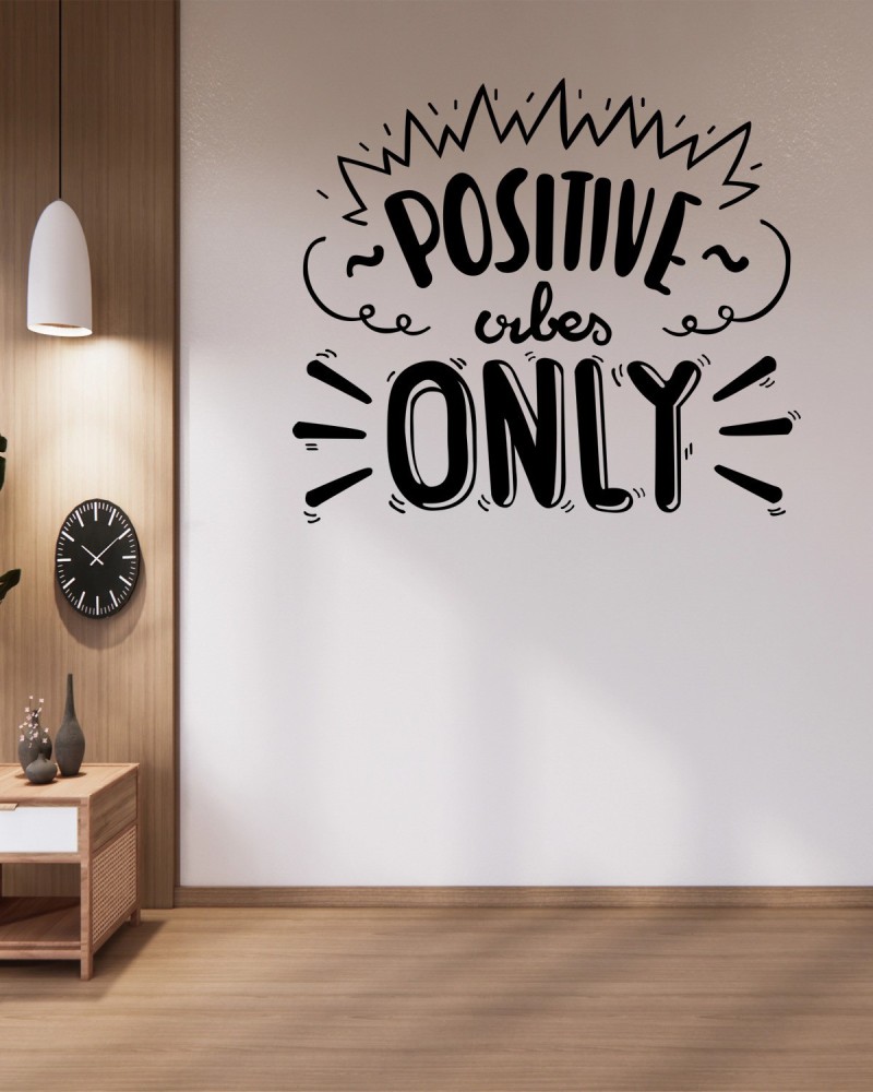 Trends on Wall 83 cm Positive Vibes Only Self Adhesive Sticker ...
