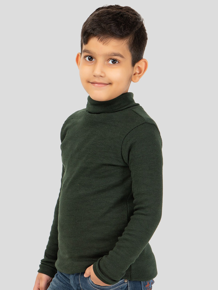 High Neck Casual Boys Fleece Blend Dark Green Pullover Price in India Buy High Neck Casual Boys Fleece Blend Dark Green Pullover online at Shopsy.in