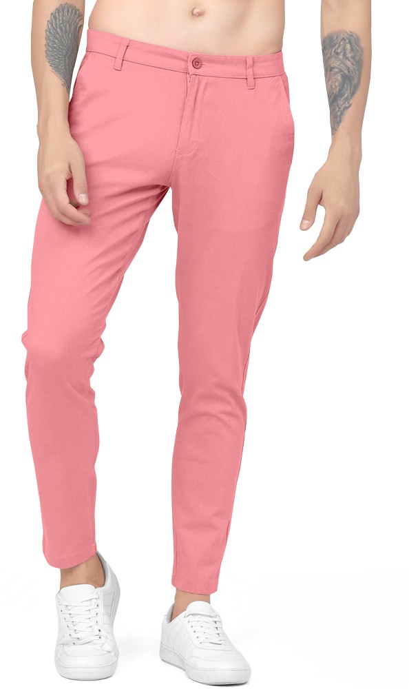 Buy online Pink Solid Flat Front Formal Trouser from Bottom Wear for Men by  Hangup for 819 at 49 off  2023 Limeroadcom