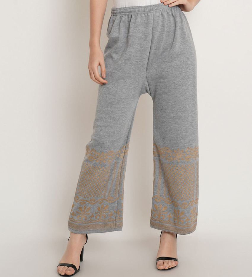 Fancy Frill Relaxed Women Grey Trousers - Buy Fancy Frill Relaxed Women  Grey Trousers Online at Best Prices in India | Flipkart.com