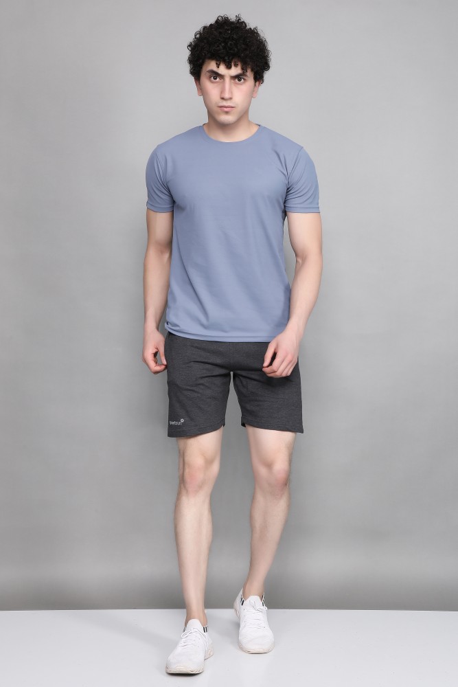 Sport Sun Solid Men Dark Grey Gym Shorts