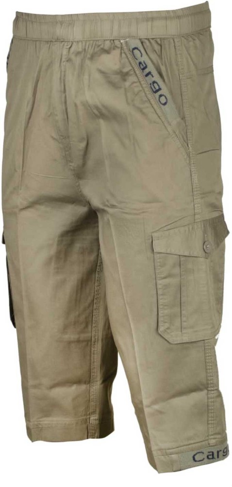 Mens 34 Long Length Elasticated Shorts Waist Cargo Combat Three Quarter  Pants  Fruugo IN