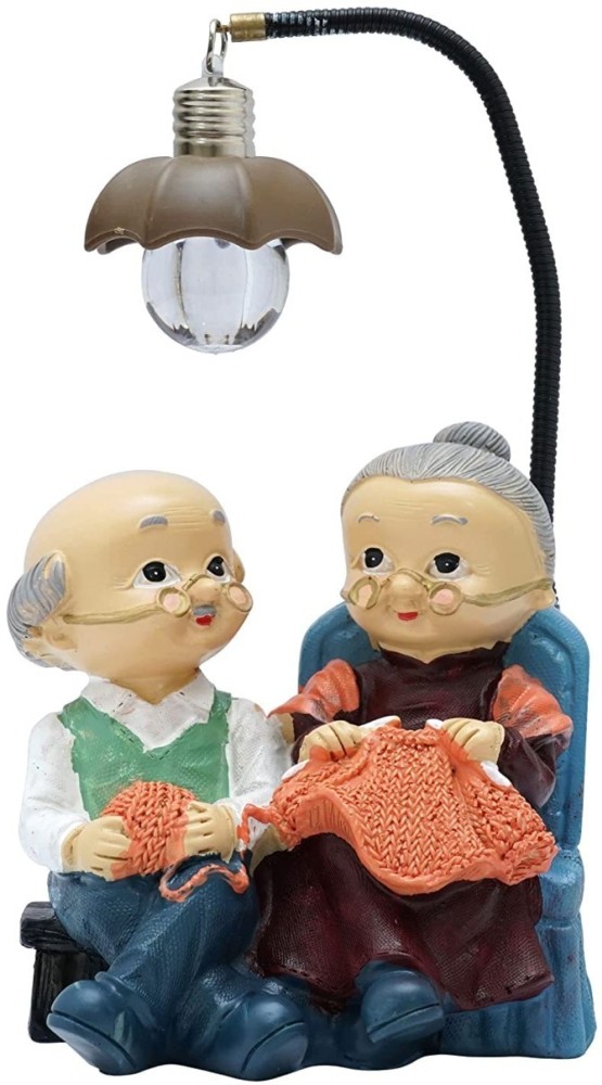 Buy Lujuny 45 x 55 Resin Elderly Couple Figurines Cute Anniversary Gift  for Parents Online at Low Prices in India  Amazonin