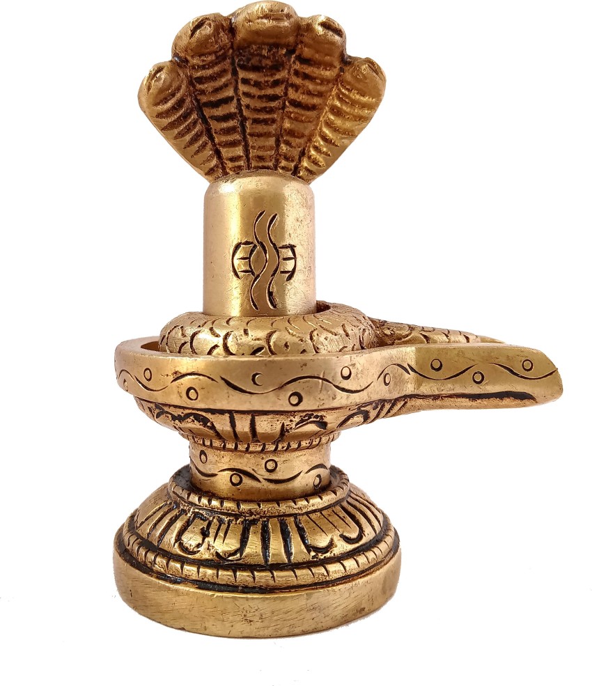 GURU JEE Handmade Brass Statue Small Shivling Shivlingam with ...