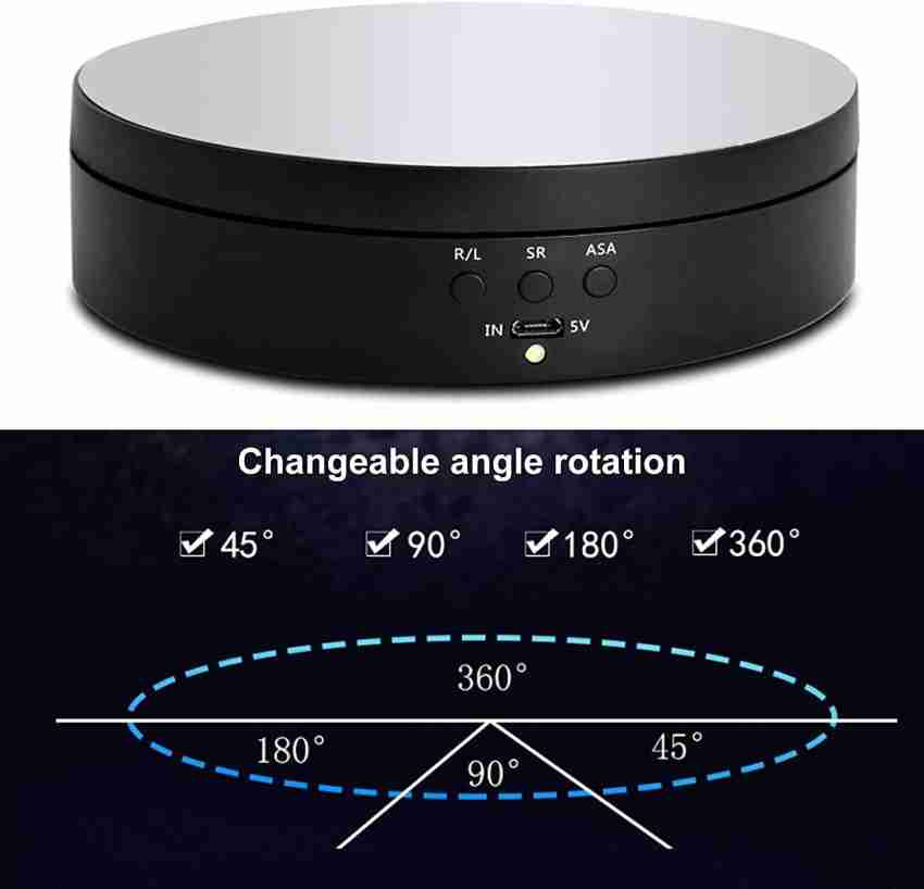 Supvox 1Pcs Electric Rotating Display Stand, USB Charge 360 Degree