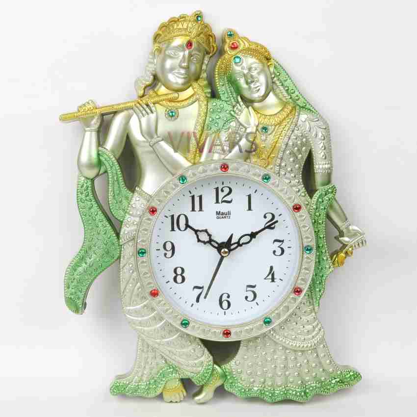 VIVARS CRAFT Radha Krishna Design Wall Clock Gift Items| Home ...