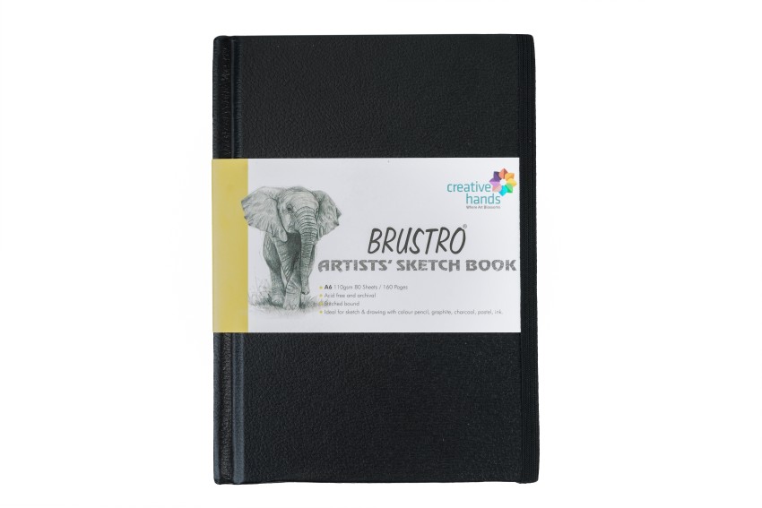 Buy Brustro Black Wiro Bound A5 Size Artists Sketch Book 120 Pages