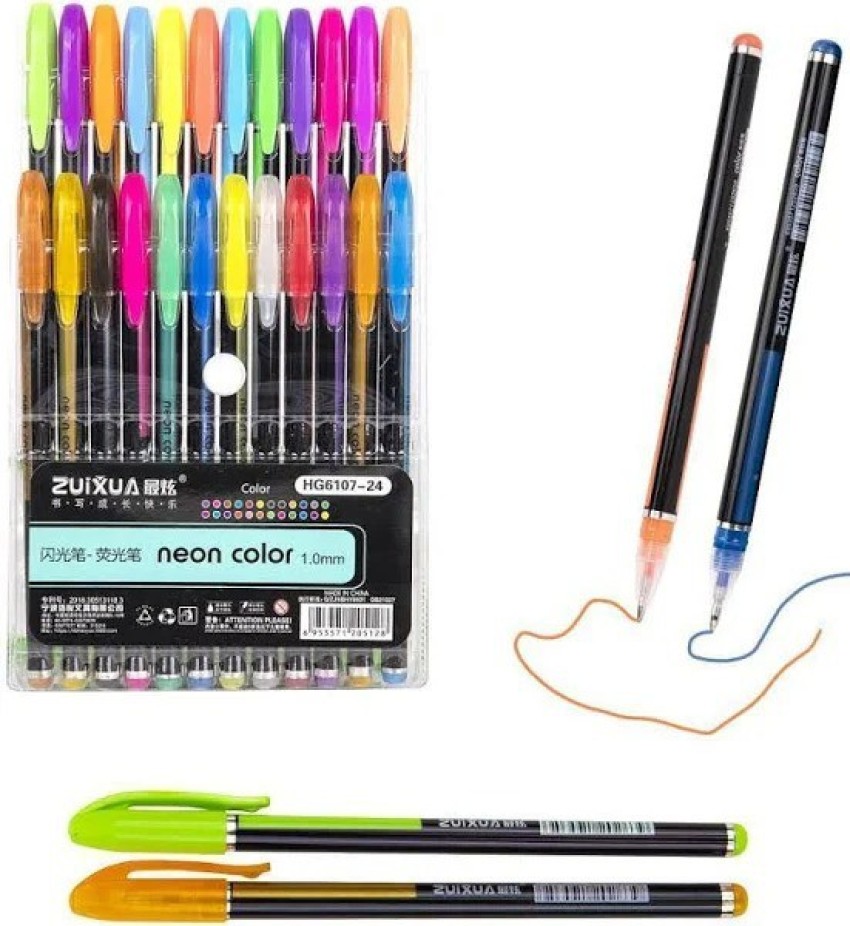 Neon Pens Premium pastel glitter pens 36 shades