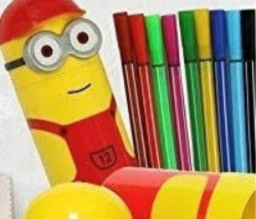 AE Minion Case MultiColours Sketch Pens for Children Use Body Color May  Vary  Amazonin Toys  Games