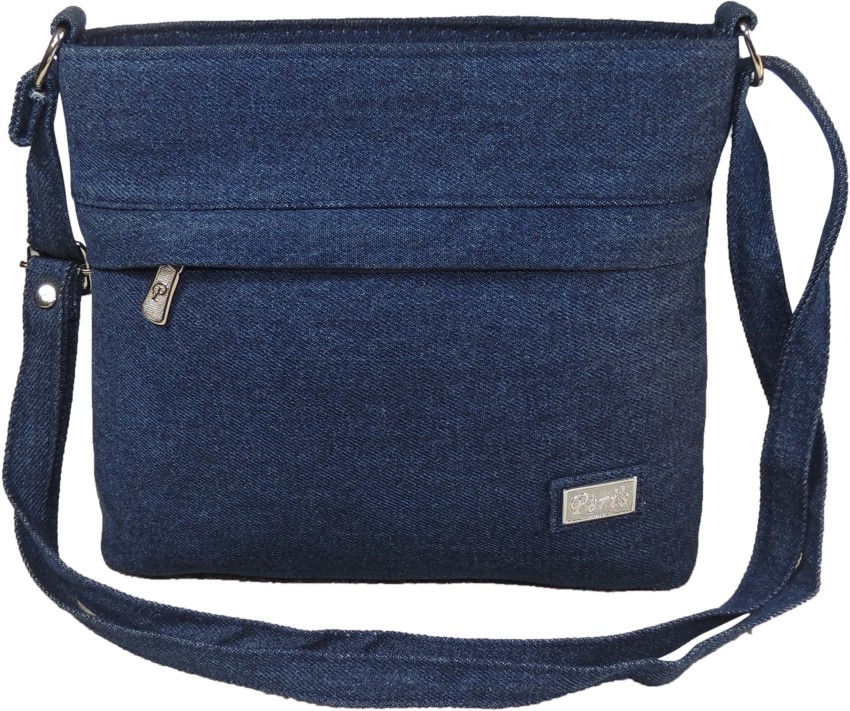 Denim Blue Mens Womens Large Shoulder Bag Handbag Blue Jean Messenger