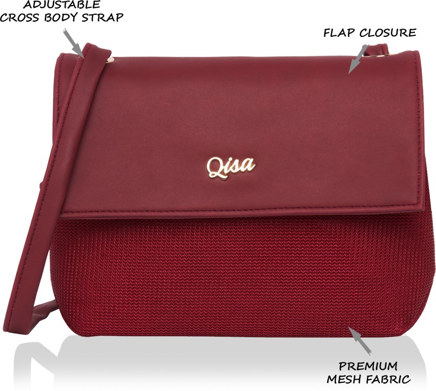 Buy Qisa By Lavie Maroon Sling Bag Zay on Flipkart