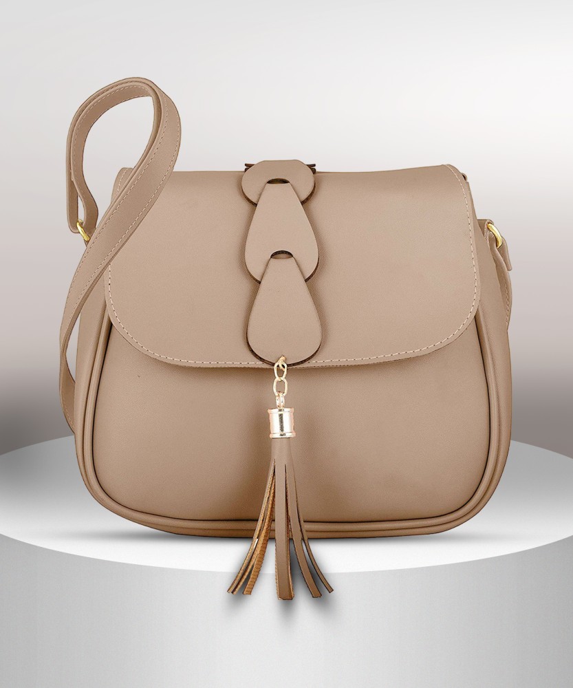 Buy Emmera Women Beige Sling Bag Beige Online @ Best Price in