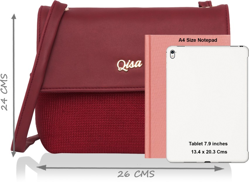 Qisa By Lavie Maroon Sling Bag Zay Maroon - Price in India