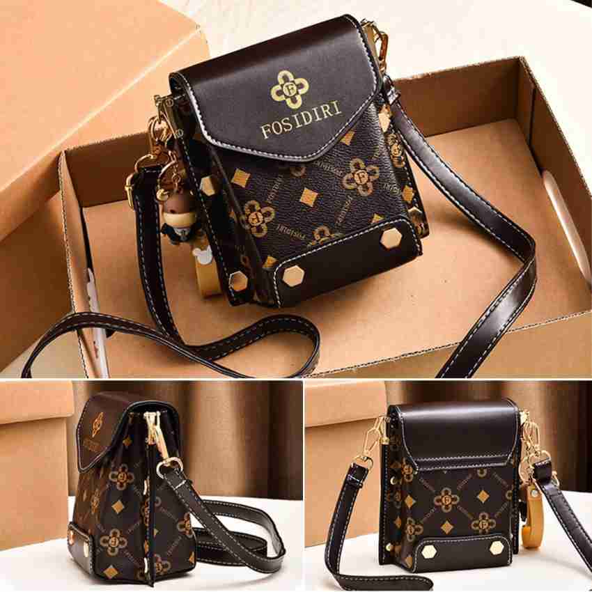 gustave Black Messenger Bag Women Small Cross-Body Bag Stylish PU Leather  Mobile Phone Pouch Women Purse Black - Price in India