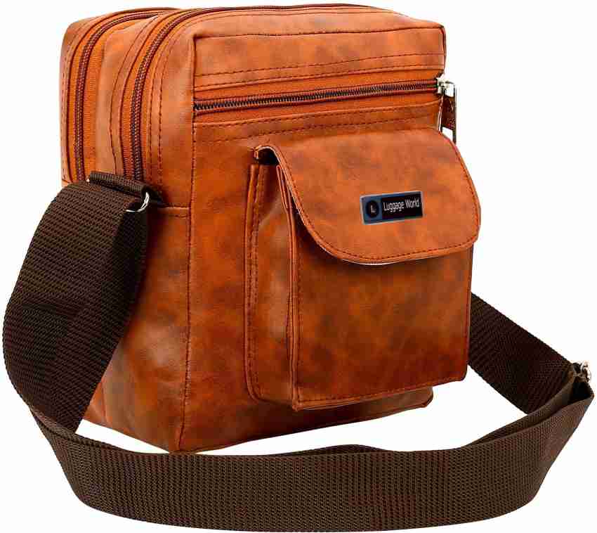 Alison Brown Sling Bag Men Sling Bag-Small Brown - Price in India