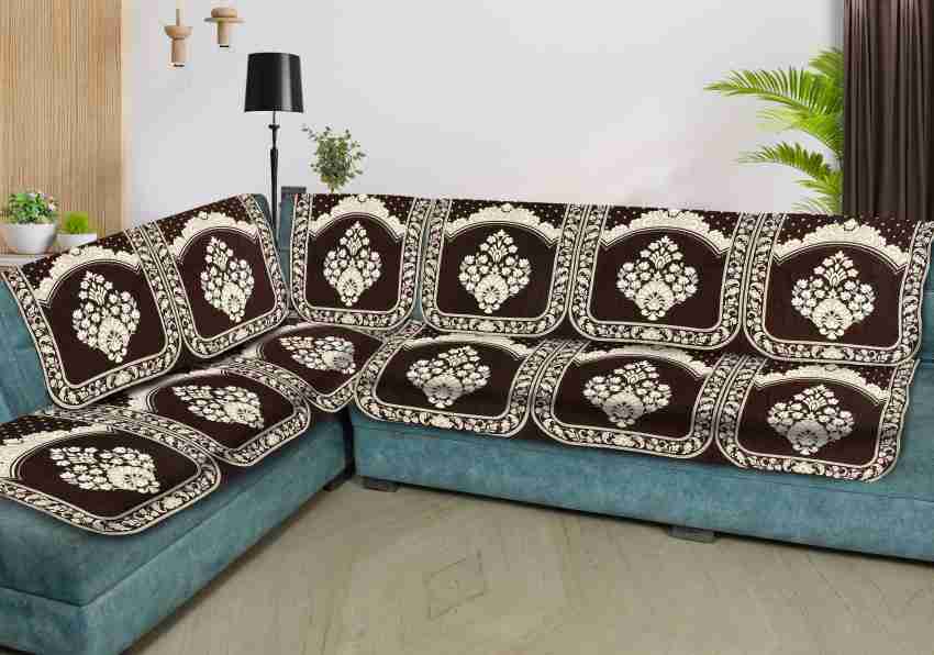 SAWNA HOMES Chenille, Velvet Embroidered Sofa Cover Price in India - Buy  SAWNA HOMES Chenille, Velvet Embroidered Sofa Cover online at