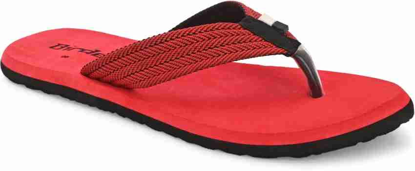 Red flip flops mens on sale