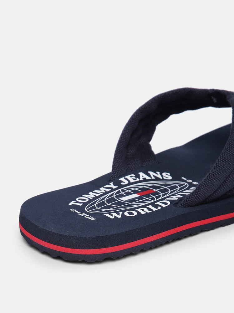 Tommy hilfiger navy sales blue flip flops