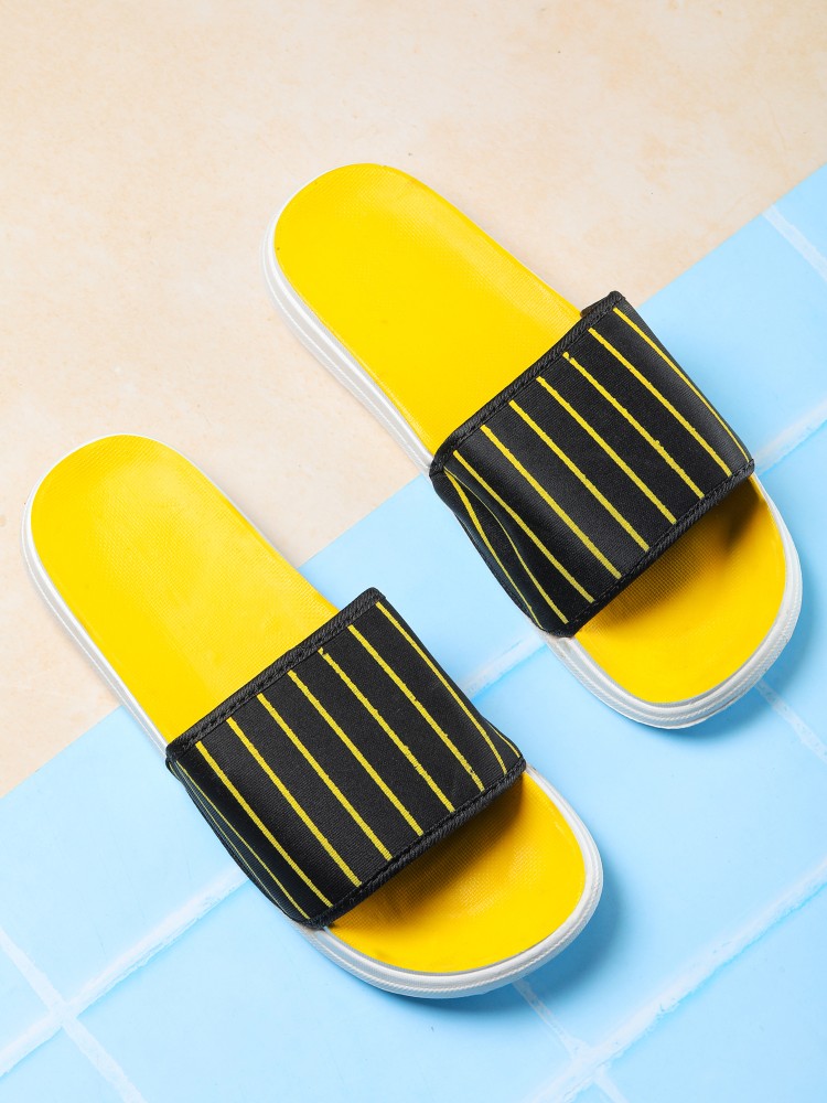 Mens yellow online slides