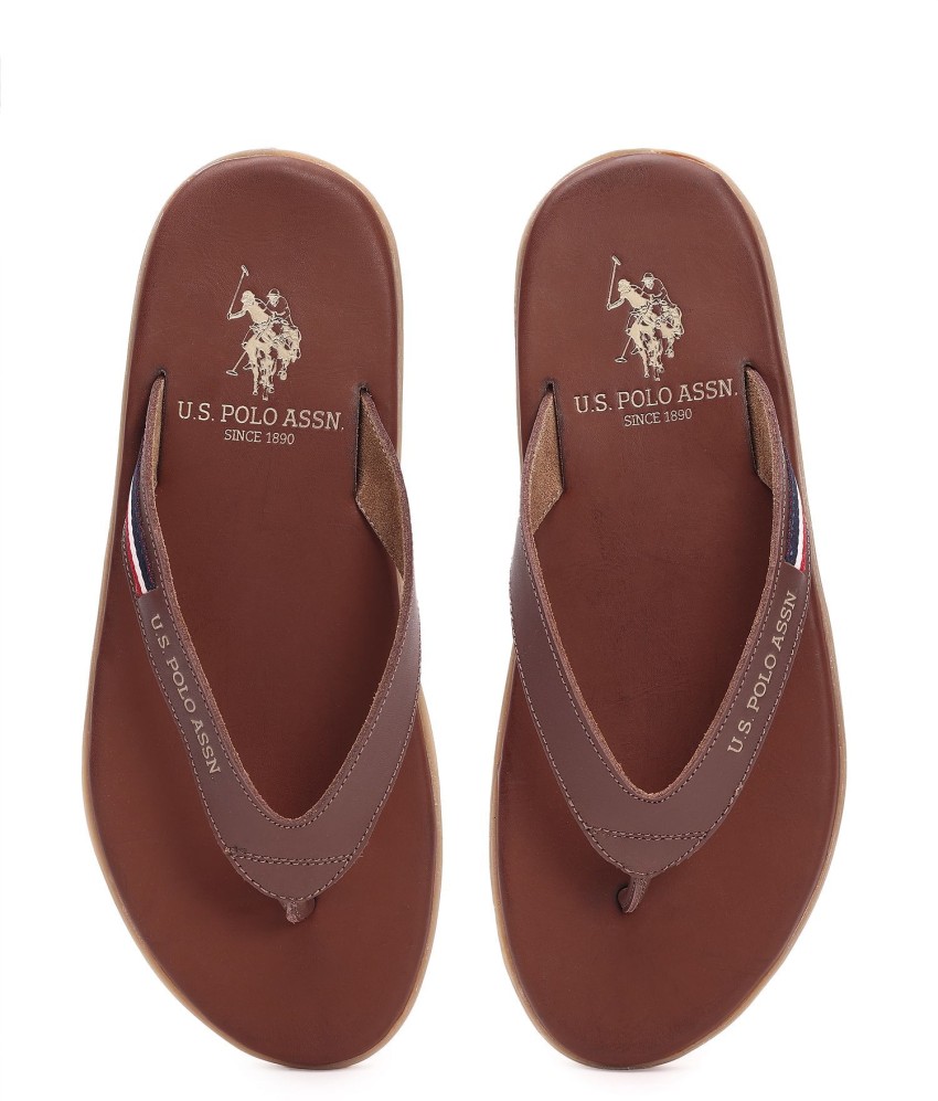 Us polo 2024 leather slippers