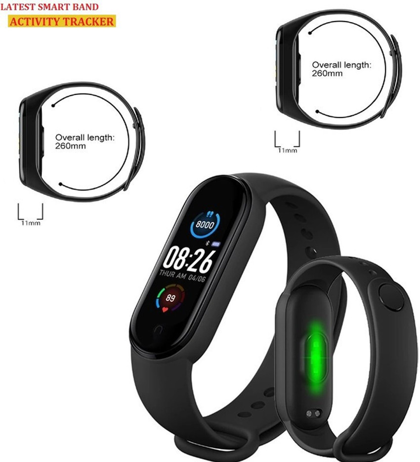 Yuvkarn S933 M6 PRO HEART RATE ACTIVITY TRACKER SMART WATCH BLACK
