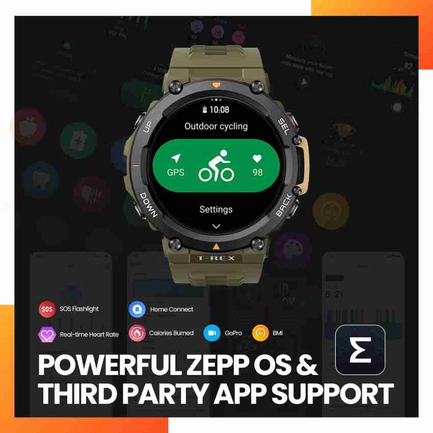 Smartwatch AMAZFIT T-REX 2 Preto, relógio inteligente militar – Amazing  Fitness