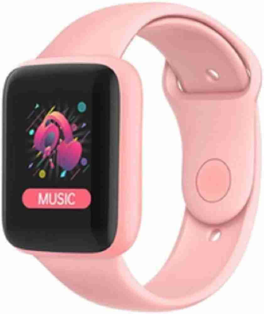 pink watch T500 With Bluetooth Calling Pink Smartwatch (Pink Strap,  Standard)