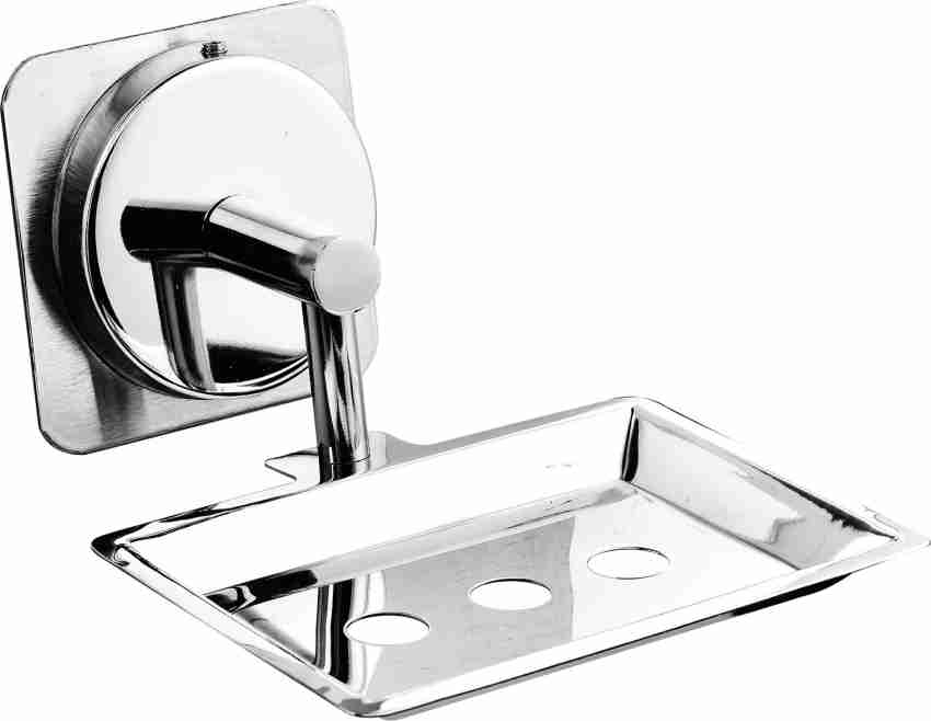 Soap Dish Shower, Black Stainless Steel Soap Tray, Self Adhesive