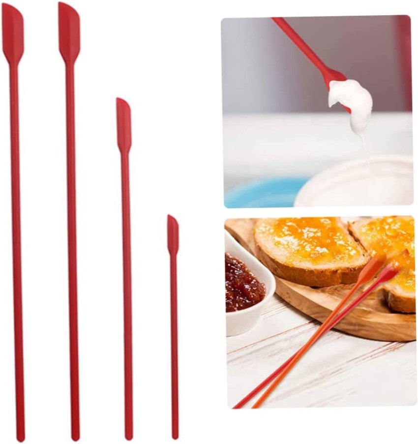 4pcs Long Thin Mini Silicone Spatula