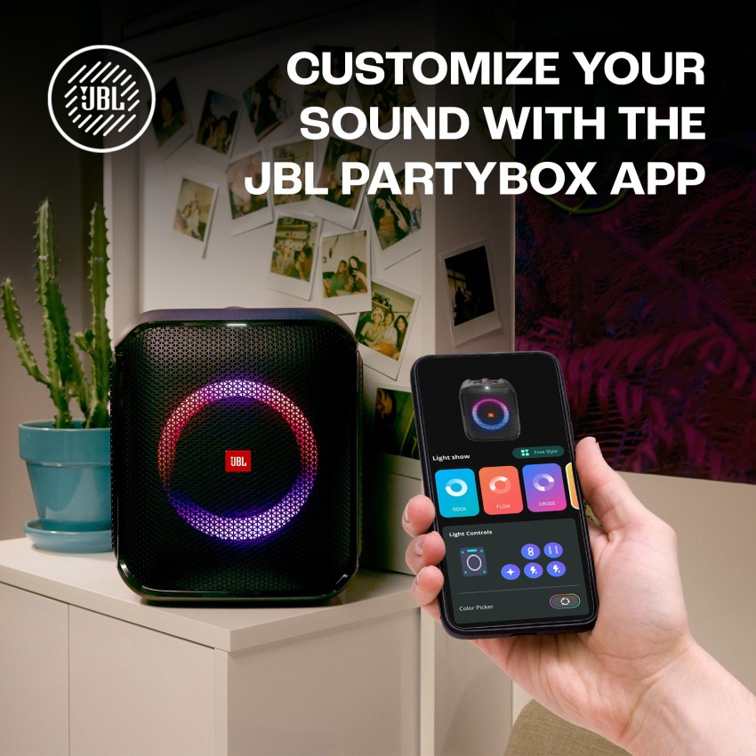 Buy JBL PartyBox Encore Essential,Music Synced Strobe Lightshow,JBL PartyBox  App 100 W Bluetooth Party Speaker Online from