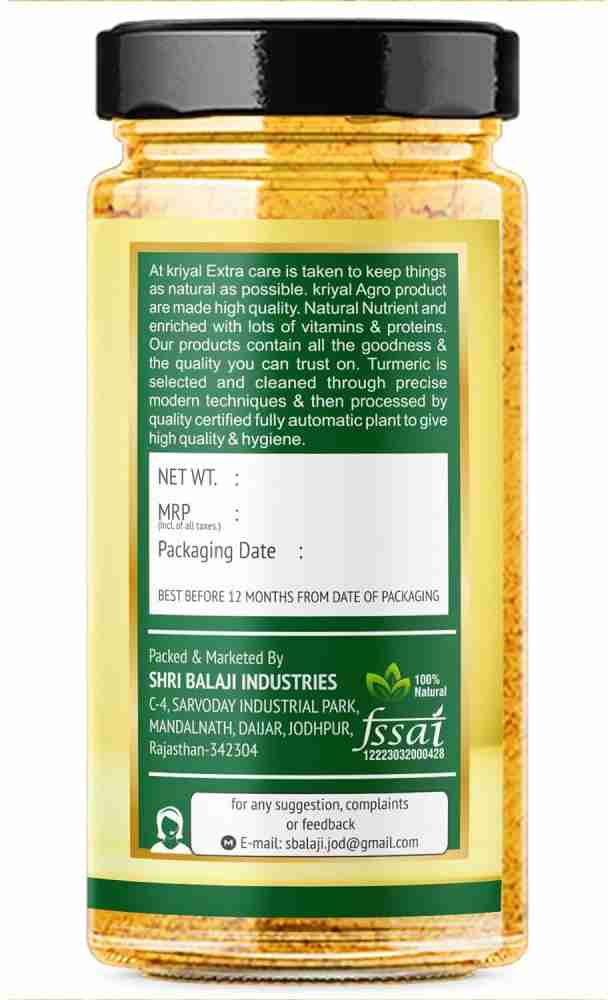 KRIYAL Haldi Powder 500gm Price in India - Buy KRIYAL Haldi Powder 500gm  online at