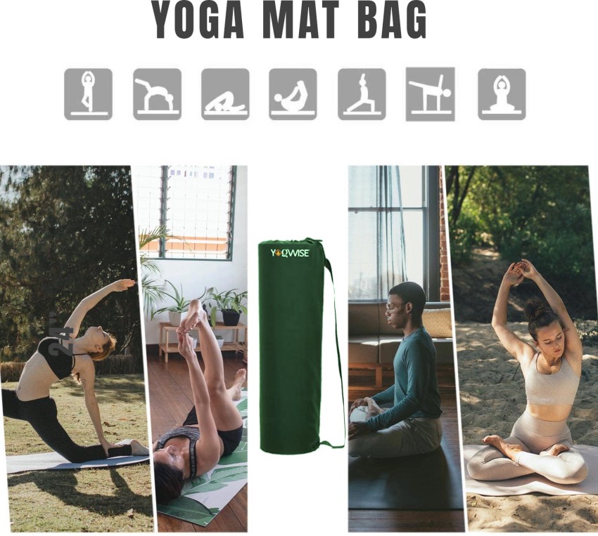 Yogwise Fabric Yoga Mat Carry Bag Wth Durable Zip (Cover Only) - Buy Yogwise  Fabric Yoga Mat Carry Bag Wth Durable Zip (Cover Only) Online at Best  Prices in India - Yoga