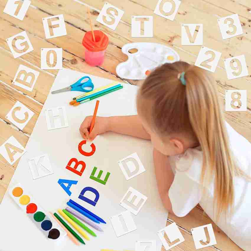 SyiXute 36 Pcs Alphabet Letter Stencils,3 Inch India