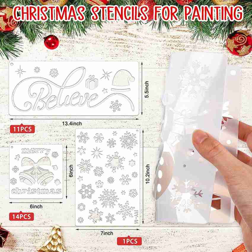 25 Pieces Valentine's Day Stencils Reusable Valentine Painting Templates  Plastic Heart Couple Album Drawing Stencils for Valentine's Day DIY Craft