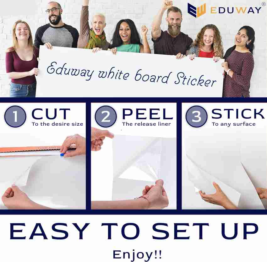 Eduway Multi-Purpose Vinyl Whiteboard Sticker, Size : 2x3 Ft./ 60x90 cm/  24x36 Inch White board Price in India - Buy Eduway Multi-Purpose Vinyl  Whiteboard Sticker