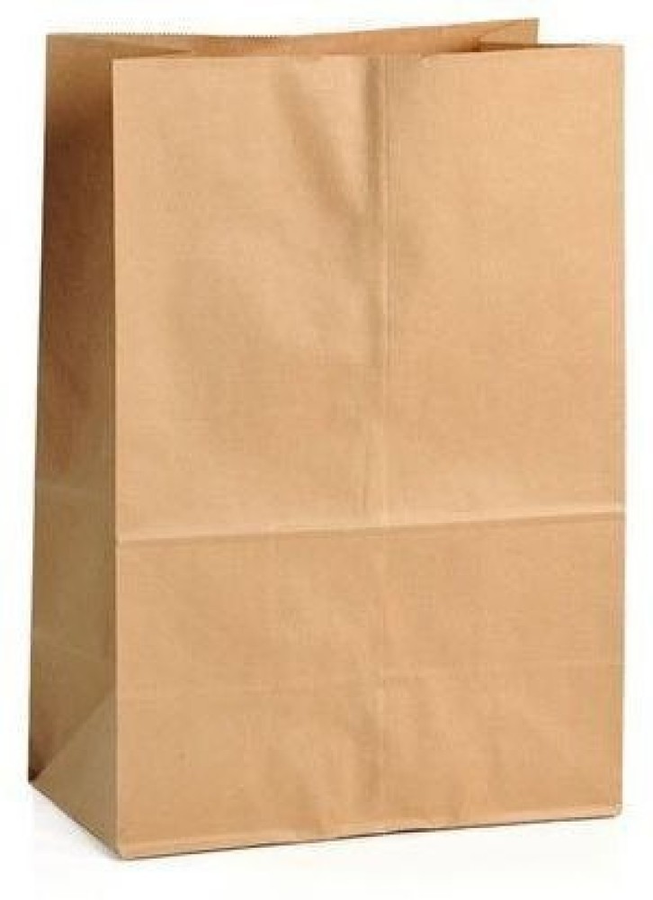 Premium Photo | Brown craft paper bag for food packaging template isolated  on white
