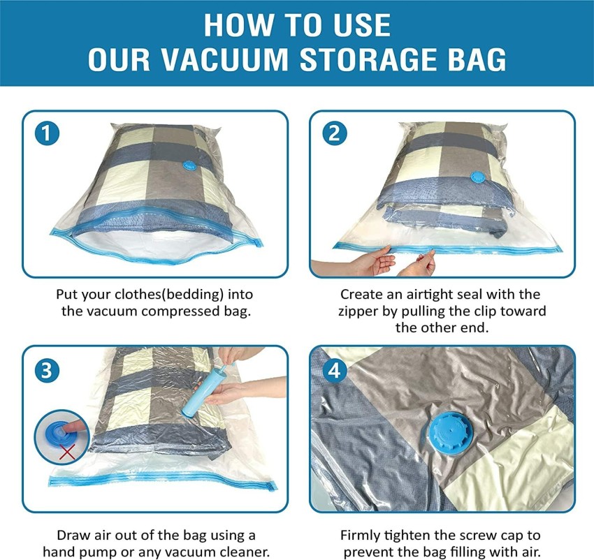 Vacuum Bag 8/4/2 PACK Package Vacuum Storage Bags Space Saver for