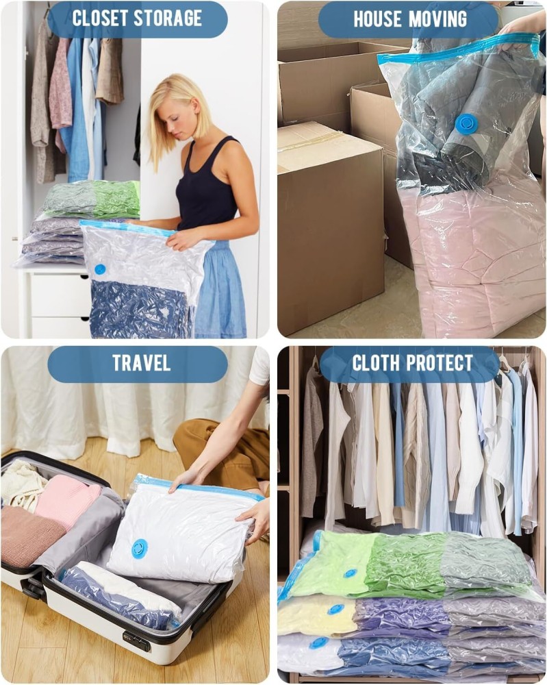 1/2/5Pcs Vacuum Storage Bags for Comforters Clothes Pillow Bedding